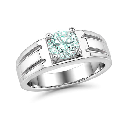 RS-10262 | Men's Fancy Color 1CT Ring | White Gold Plated