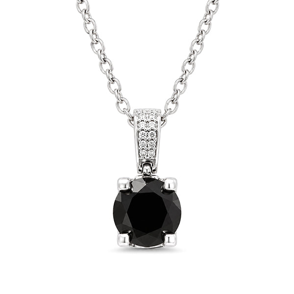 NS-30043 | Fancy Color 2CT Pendant Necklace | White Gold Plated
