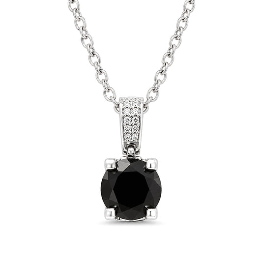 NS-30043 | Fancy Color 2CT Pendant Necklace | White Gold Plated
