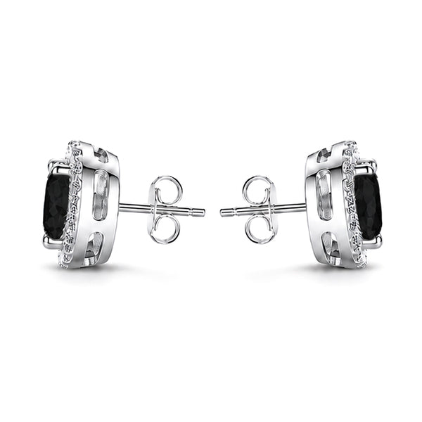 ES-20023 | Fancy Color 2CT Stud Earrings | White Gold Plated