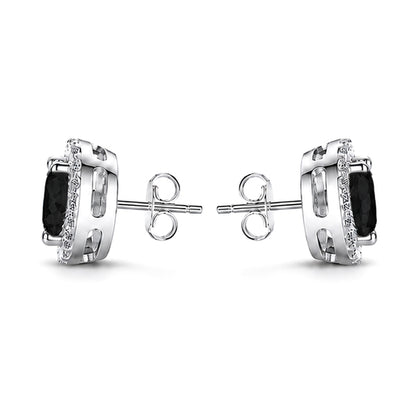 ES-20023 | Fancy Color 2CT Stud Earrings | White Gold Plated