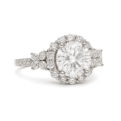 RS-10171 | D-Color 2CT Ring | White Gold Plated