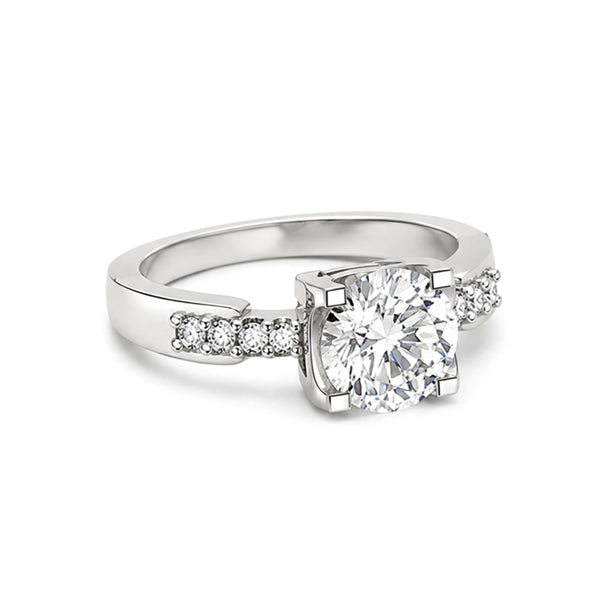 RS-10381 | D-Color 1CT Ring | White Gold Plated