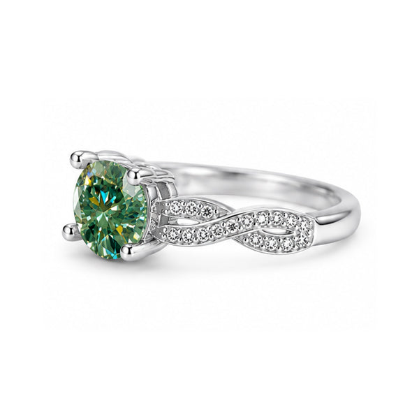 RS-10202 | Fancy Color 2CT Ring | White Gold Plated