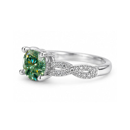 RS-10202 | Fancy Color 2CT Ring | White Gold Plated