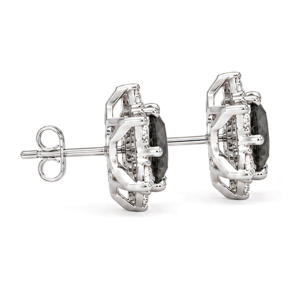 ES-20043 | Fancy Color 2CT Stud Earrings | White Gold Plated