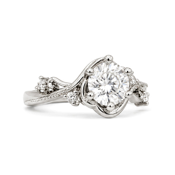 RS-10451 | D-Color 1CT Ring | White Gold Plated