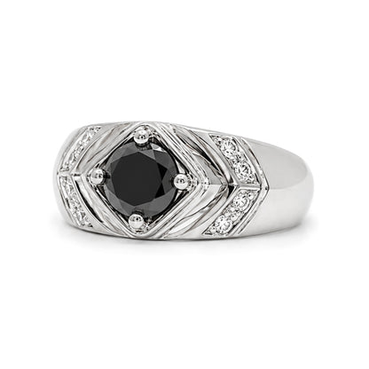 RS-10303 | Men's Fancy Color 1CT Ring | White Gold Plated