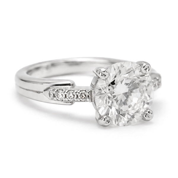 RS-10511 | D-Color 2CT Ring | White Gold Plated