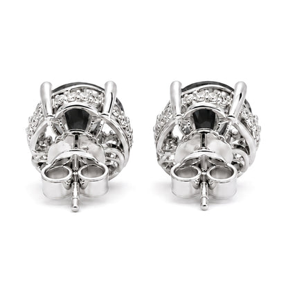 ES-20103 | Fancy Color 2CT Stud Earrings | White Gold Plated