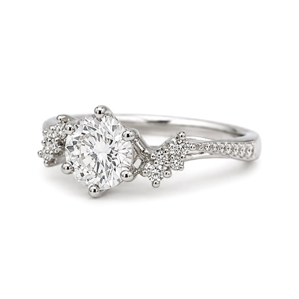 RS-10411 | D-Color 1CT Ring | White Gold Plated