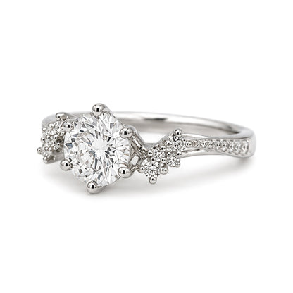 RS-10411 | D-Color 1CT Ring | White Gold Plated
