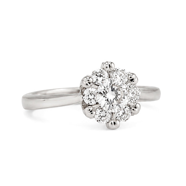 RS-10391 | D-Color 1CT Ring | White Gold Plated