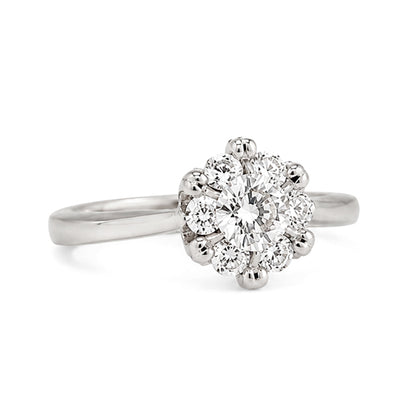 RS-10391 | D-Color 1CT Ring | White Gold Plated