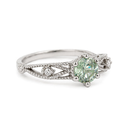 RS-10442 | Fancy Color 0.5CT Ring | White Gold Plated