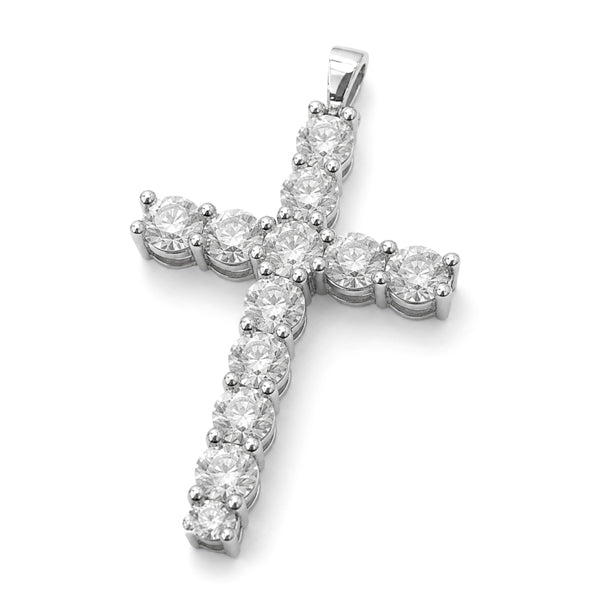 6CT Moissanite Cross Pendant | Power of Faith | Upgraded Version