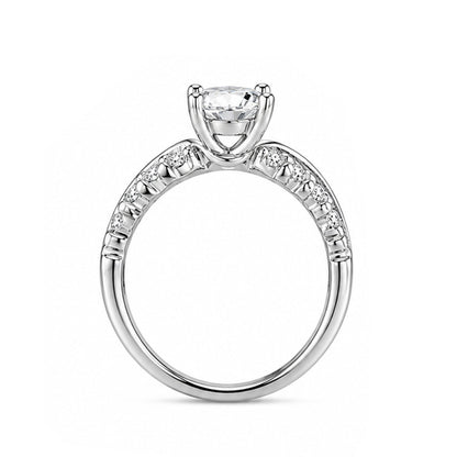 RS-10101 | D-Color 1CT Ring | White Gold Plated