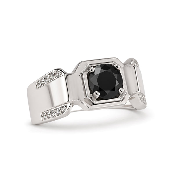 RS-10293 | Men's Fancy Color 1CT Ring | White Gold Plated