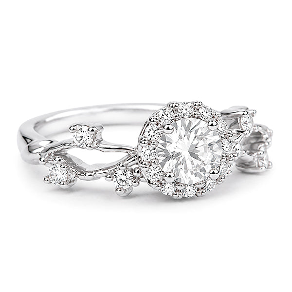 RS-10191 | D-Color 0.5CT Ring | White Gold Plated