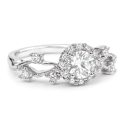 RS-10191 | D-Color 0.5CT Ring | White Gold Plated