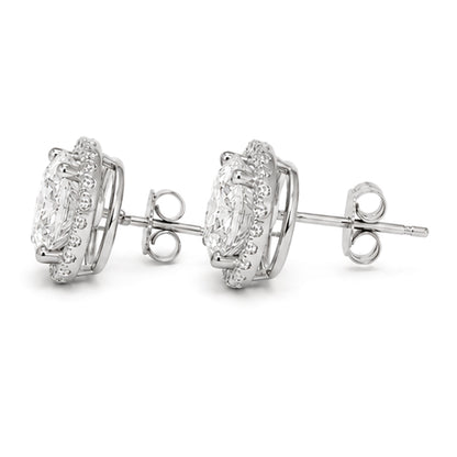ES-20111 | D-Color 4CT Stud Earrings | White Gold Plated