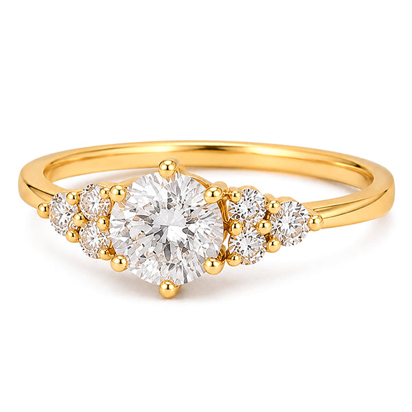 RS-10474 | D-Color 0.5CT Ring | 18K Gold Plated