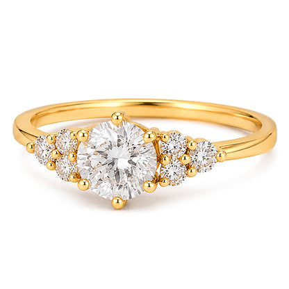 RS-10474 | D-Color 0.5CT Ring | 18K Gold Plated