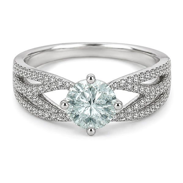 RS-10182 | Fancy Color 2CT Ring | White Gold Plated