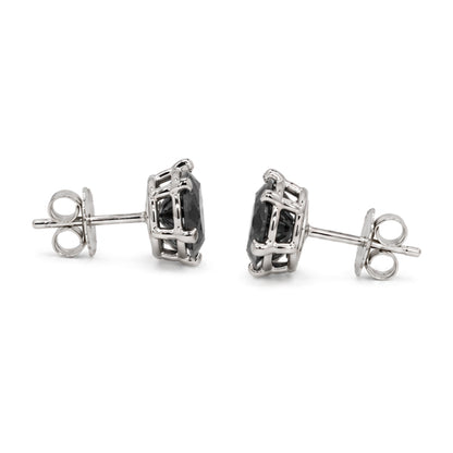 ES-20063 | Fancy Color 2CT Stud Earrings | White Gold Plated