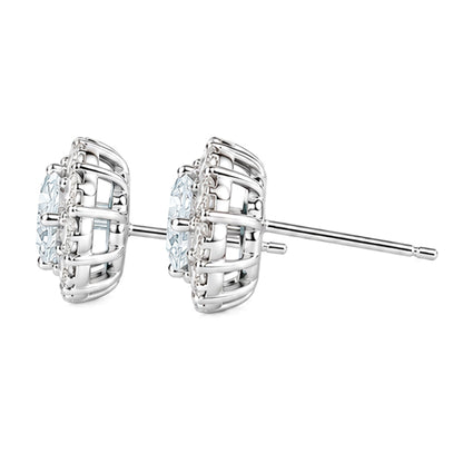 ES-20012 | Fancy Color 2CT Stud Earrings | White Gold Plated