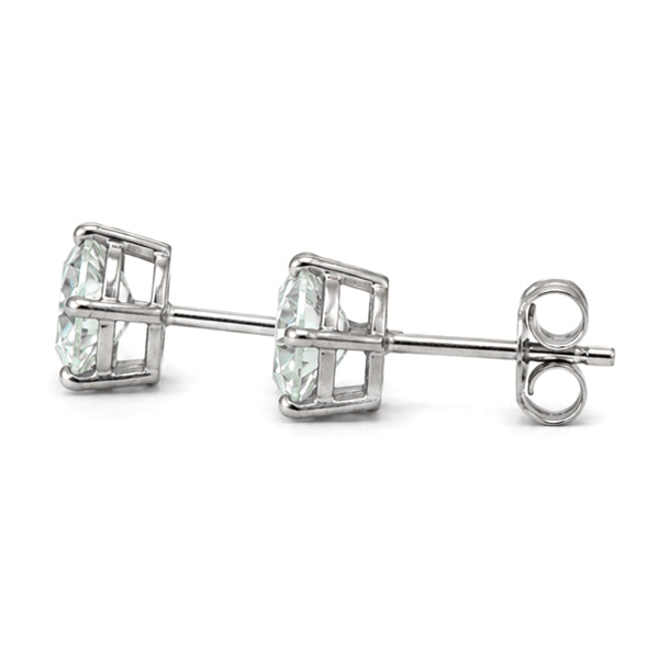 ES-20082 | Fancy Color 1CT Stud Earrings | White Gold Plated