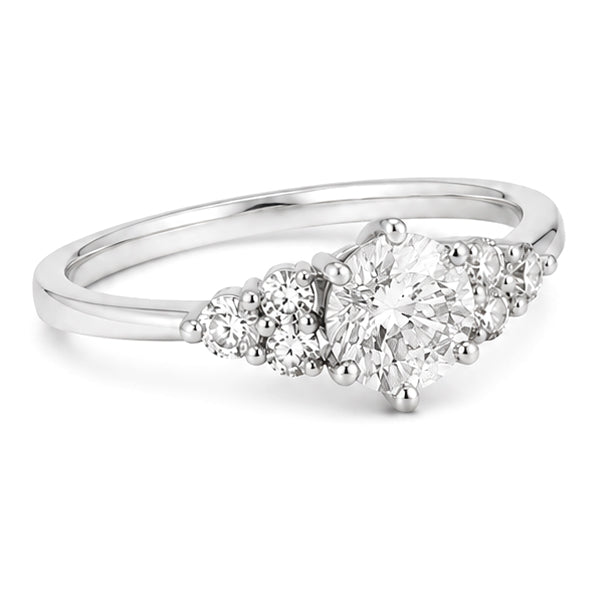 RS-10471 | D-Color 0.5CT Ring | White Gold Plated