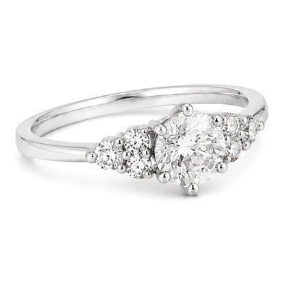 RS-10471 | D-Color 0.5CT Ring | White Gold Plated
