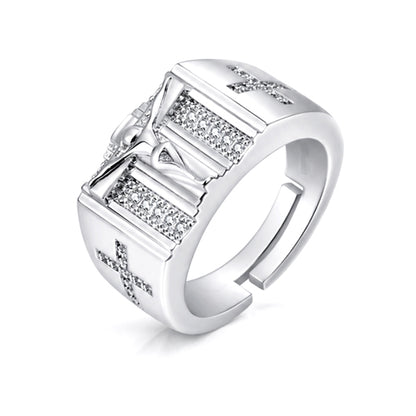 RS-10331 | Men's D-Color 0.24CT Ring | White Gold Plated