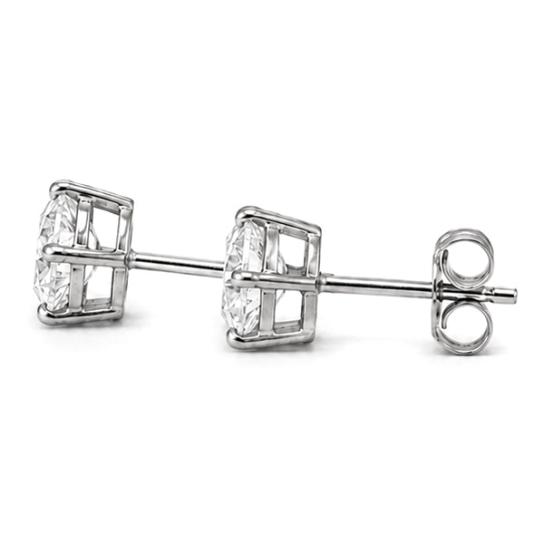ES-20081 | D-Color 1CT Stud Earrings | White Gold Plated
