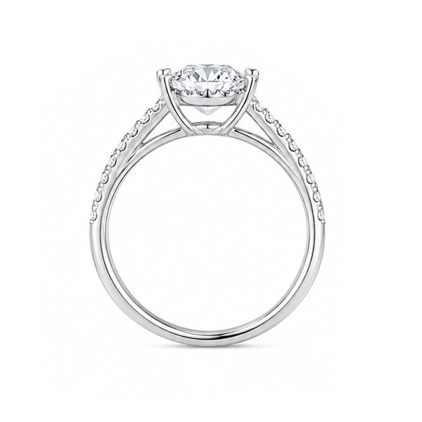RS-10121 | D-Color 1CT Ring | White Gold Plated