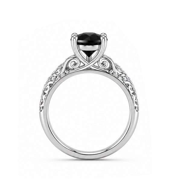 RS-10083 | Fancy Color 2CT Ring | White Gold Plated