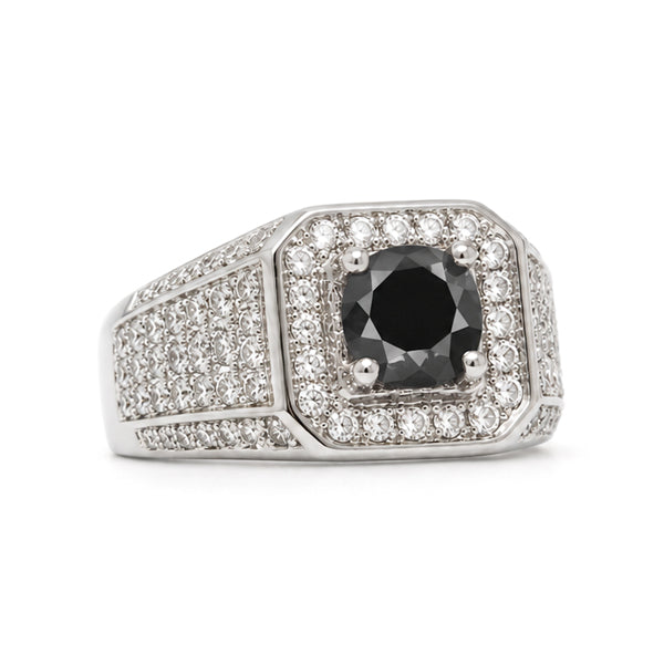 RS-10343 | Men's Fancy Color 1CT Ring | White Gold Plated
