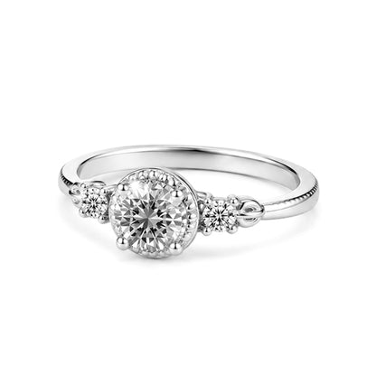 RS-10371 | Men's D-Color 0.5CT Ring | White Gold Plated