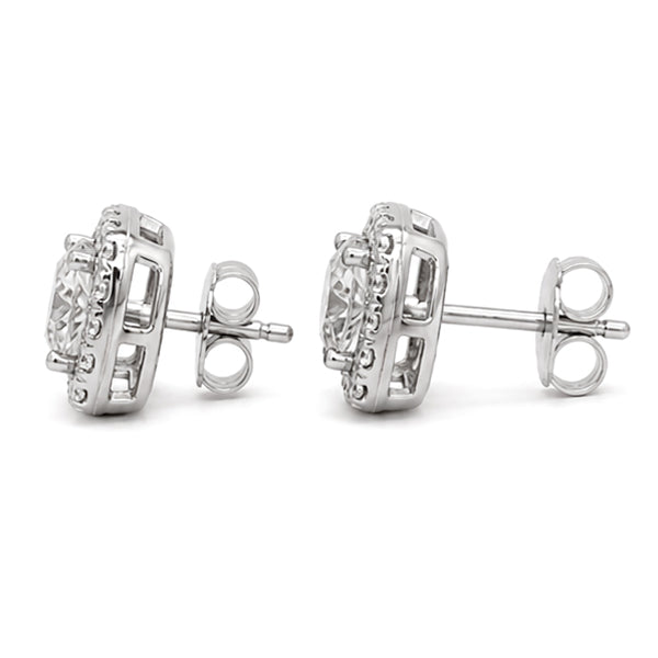 ES-20051 | D-Color 1CT Stud Earrings | White Gold Plated