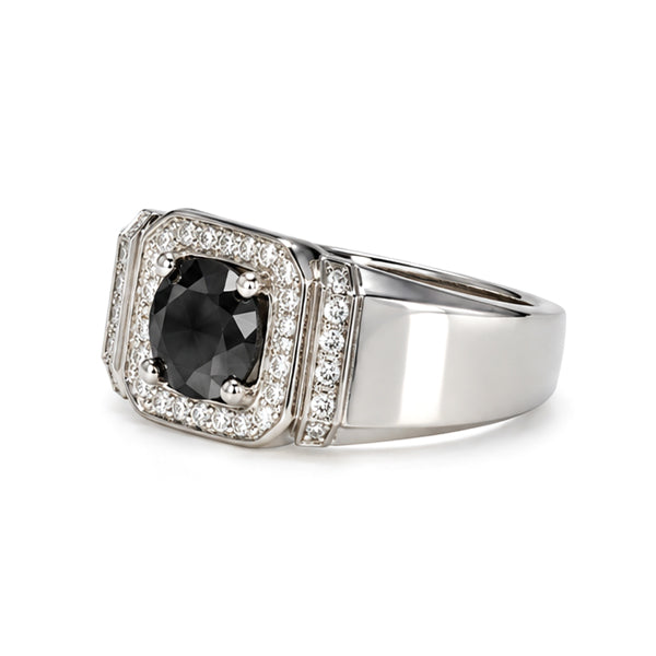 RS-10313 | Men's Fancy Color 1CT Ring | White Gold Plated