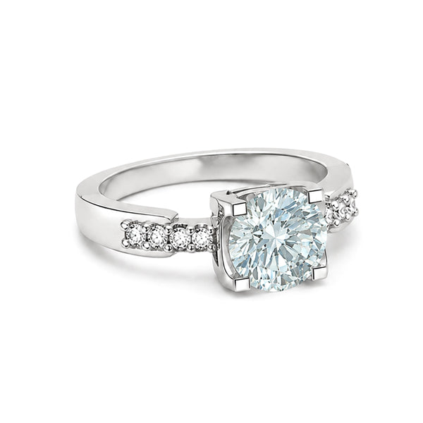 RS-10382 | Fancy Color 1CT Ring | White Gold Plated