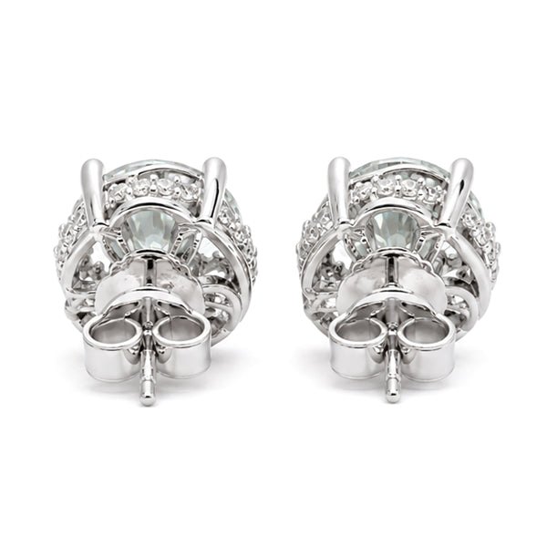 ES-20102 | Fancy Color 2CT Stud Earrings | White Gold Plated