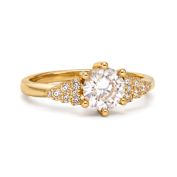 RS-10404 | D-Color 1CT Ring | 18K Gold Plated
