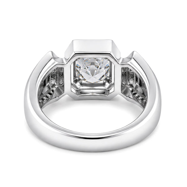 RS-10291 | Men's D-Color 1CT Ring | White Gold Plated