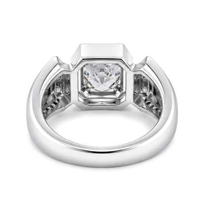 RS-10291 | Men's D-Color 1CT Ring | White Gold Plated