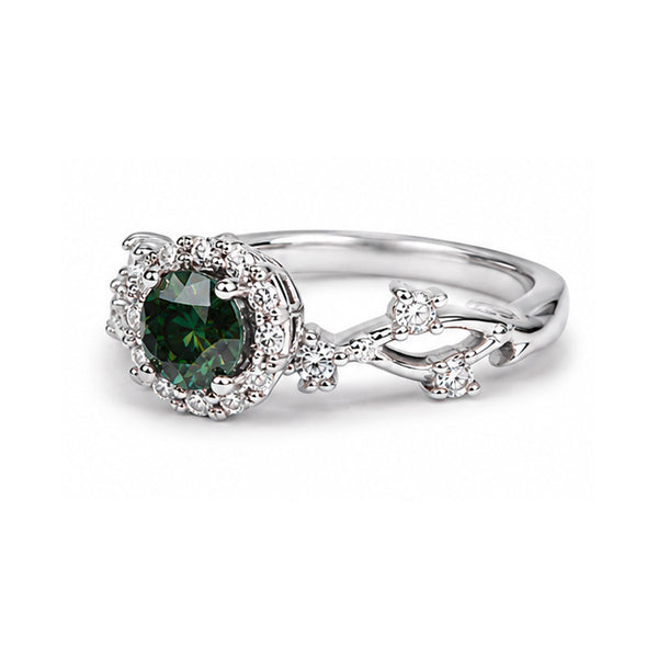 RS-10192 | Fancy Color 0.5CT Ring | White Gold Plated