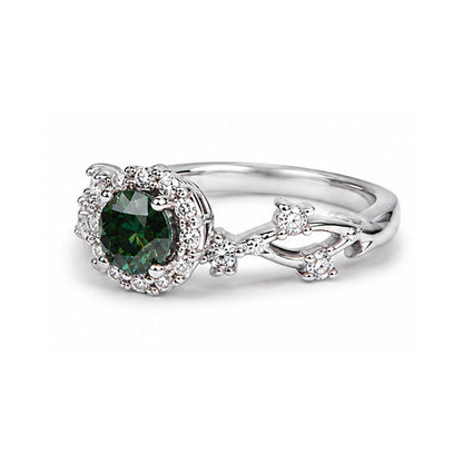 RS-10192 | Fancy Color 0.5CT Ring | White Gold Plated
