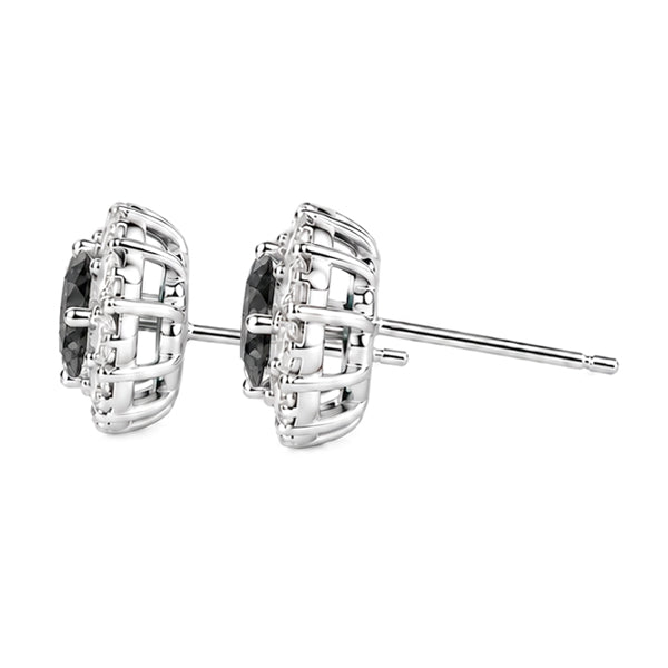 ES-20013 | Fancy Color 2CT Stud Earrings | White Gold Plated