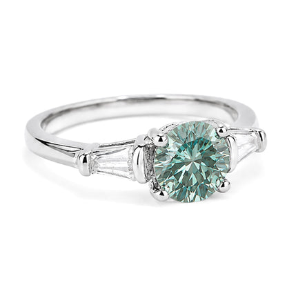 RS-10492 | Fancy Color 1CT Ring | White Gold Plated